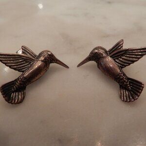 Kabana Vintage Silver Humming Bird Earrings